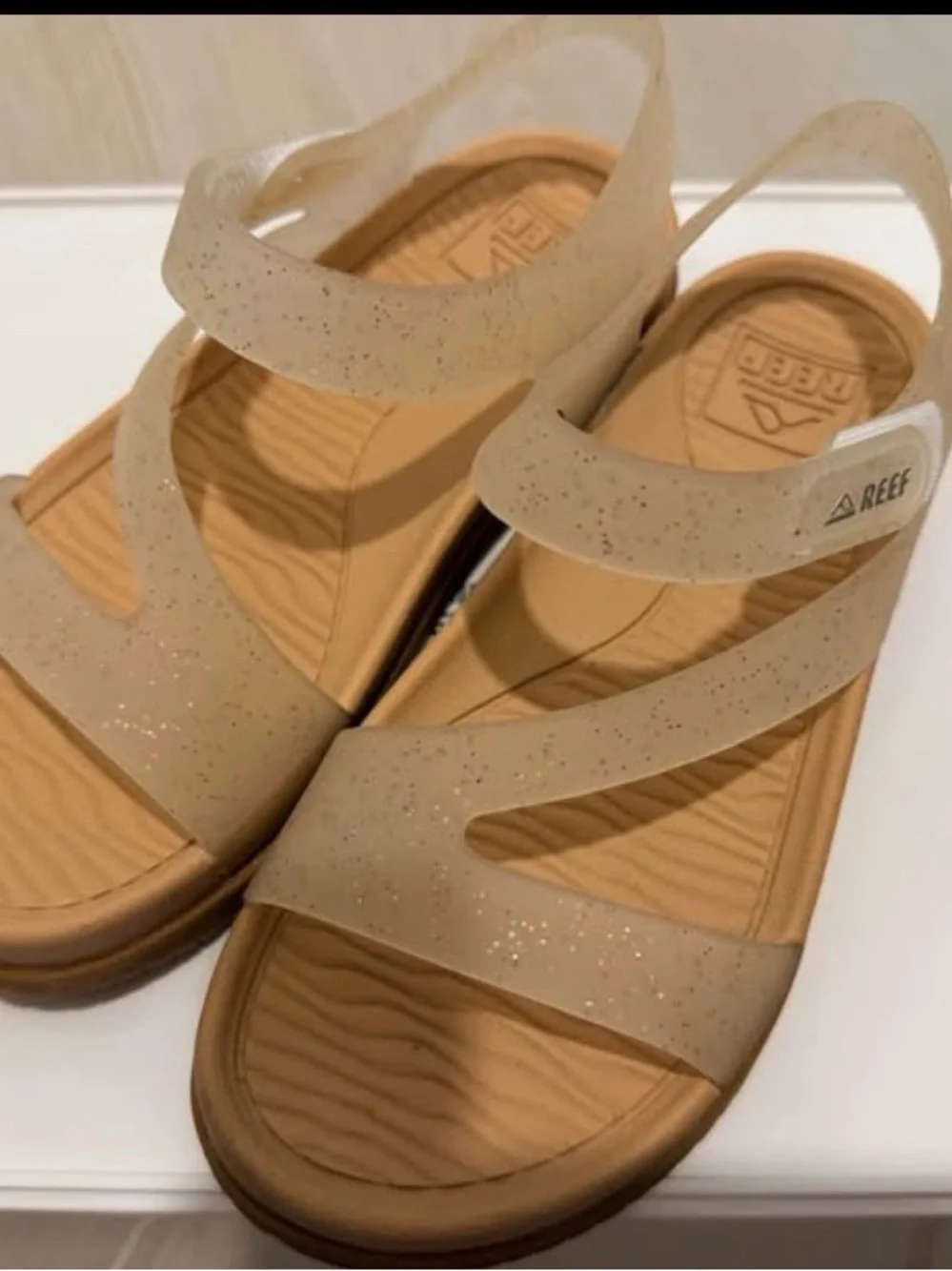 NWOT Reef Toddler Glitter Strappy Sandals